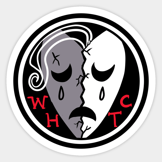 White Haired Trauma Club Sticker by DivineandConquer